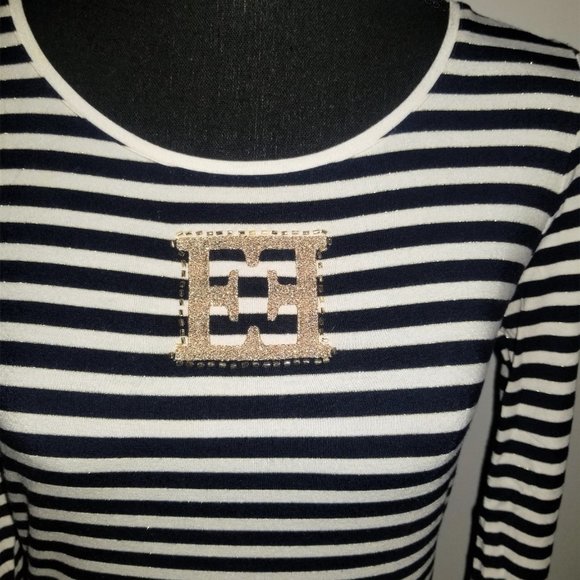 Escada Soft/Stretch Black/White Logo T - S - Picture 2 of 3